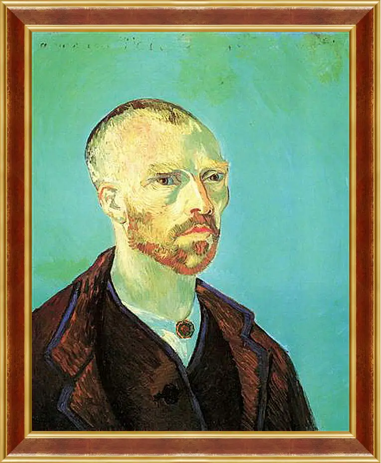 Картина в раме - Self-Portrait Dedicated to Paul Gauguin. Винсент Ван Гог