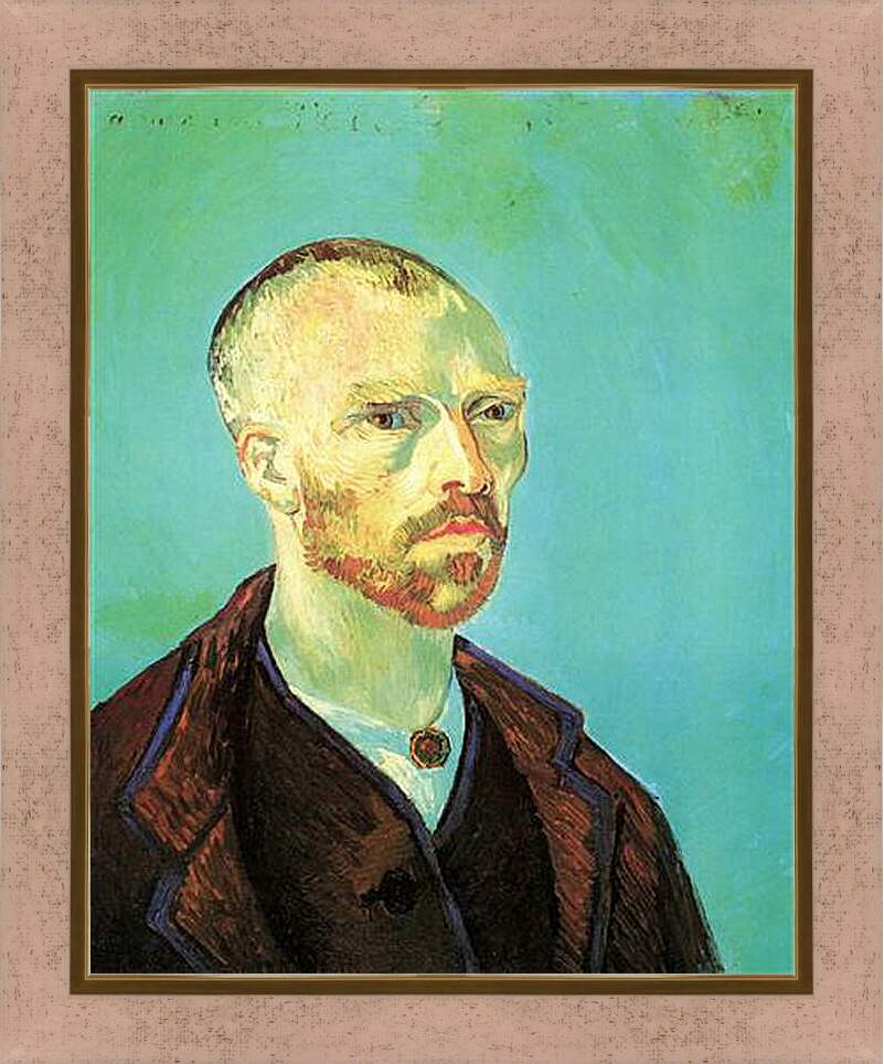 Картина в раме - Self-Portrait Dedicated to Paul Gauguin. Винсент Ван Гог