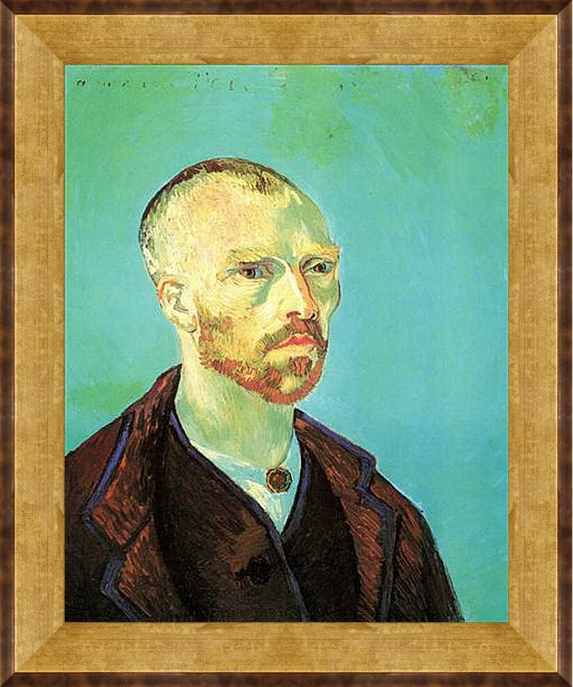 Картина в раме - Self-Portrait Dedicated to Paul Gauguin. Винсент Ван Гог