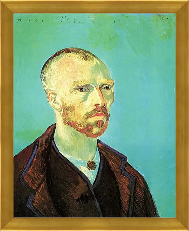 Картина в раме - Self-Portrait Dedicated to Paul Gauguin. Винсент Ван Гог