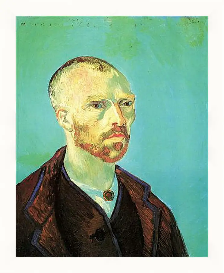 Картина в раме - Self-Portrait Dedicated to Paul Gauguin. Винсент Ван Гог