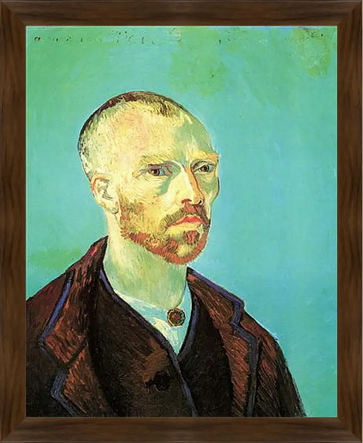 Картина в раме - Self-Portrait Dedicated to Paul Gauguin. Винсент Ван Гог