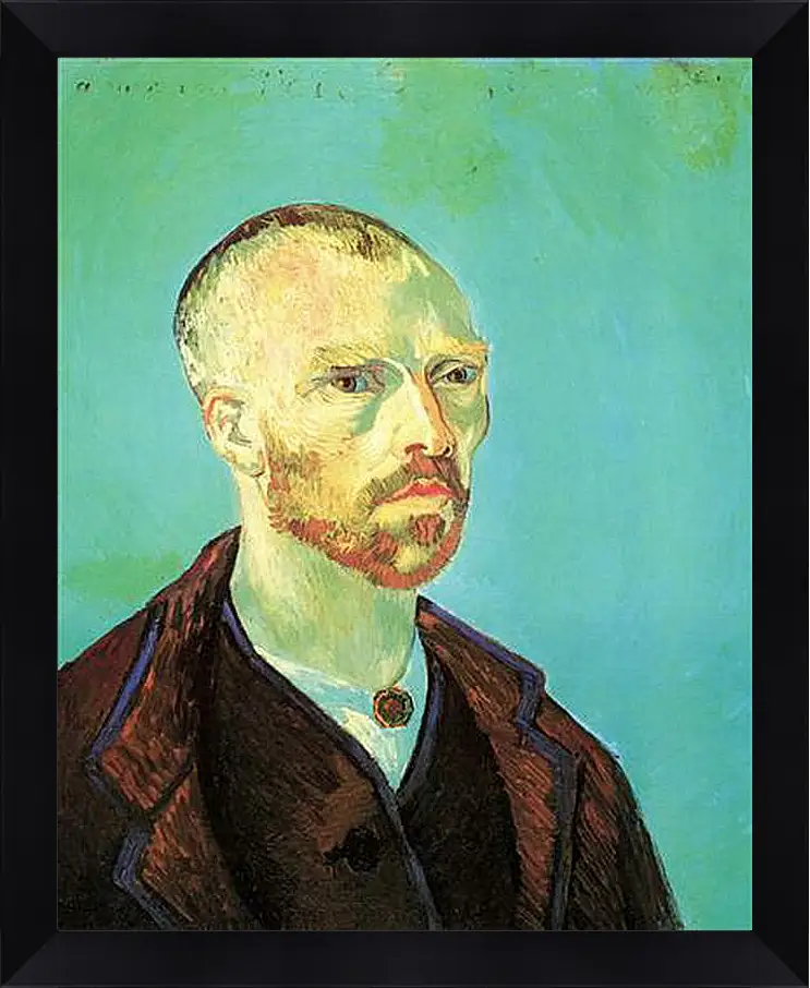 Картина в раме - Self-Portrait Dedicated to Paul Gauguin. Винсент Ван Гог