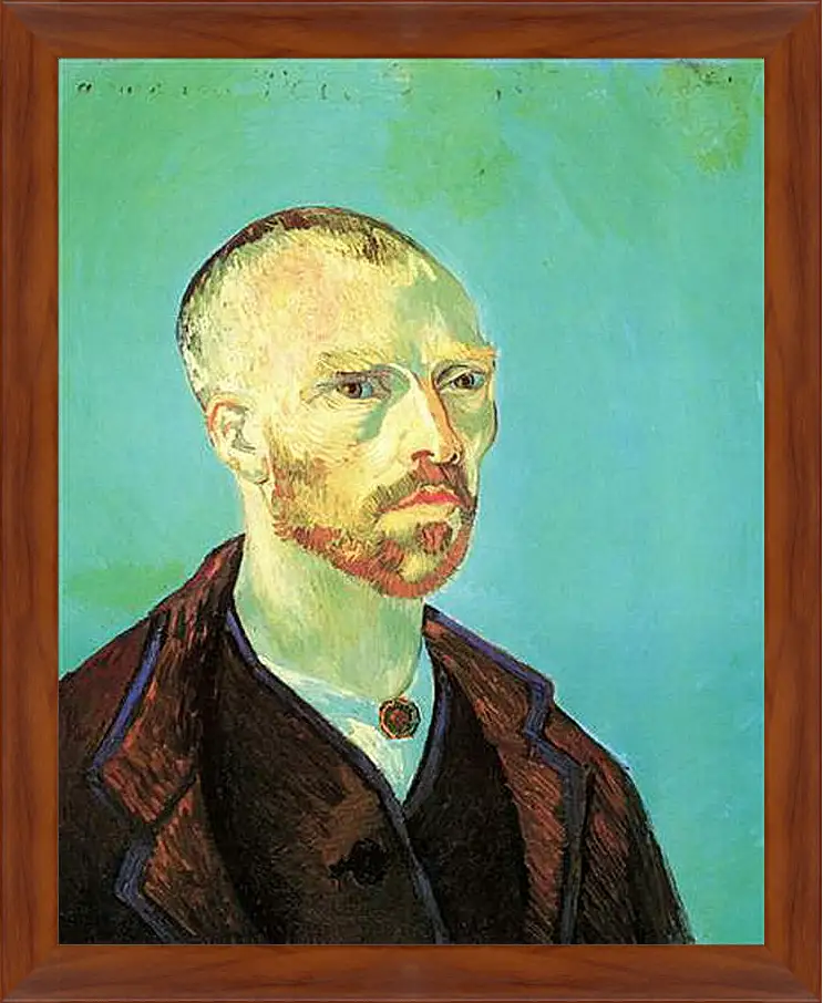 Картина в раме - Self-Portrait Dedicated to Paul Gauguin. Винсент Ван Гог