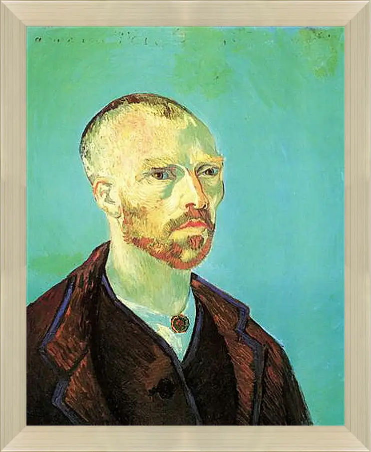 Картина в раме - Self-Portrait Dedicated to Paul Gauguin. Винсент Ван Гог