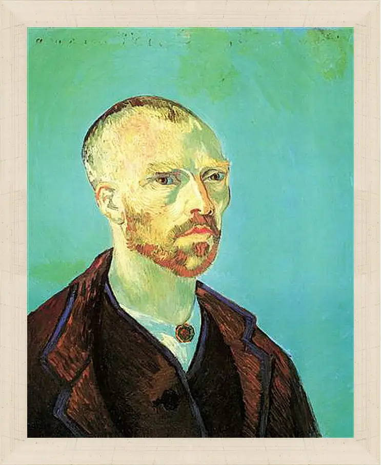 Картина в раме - Self-Portrait Dedicated to Paul Gauguin. Винсент Ван Гог