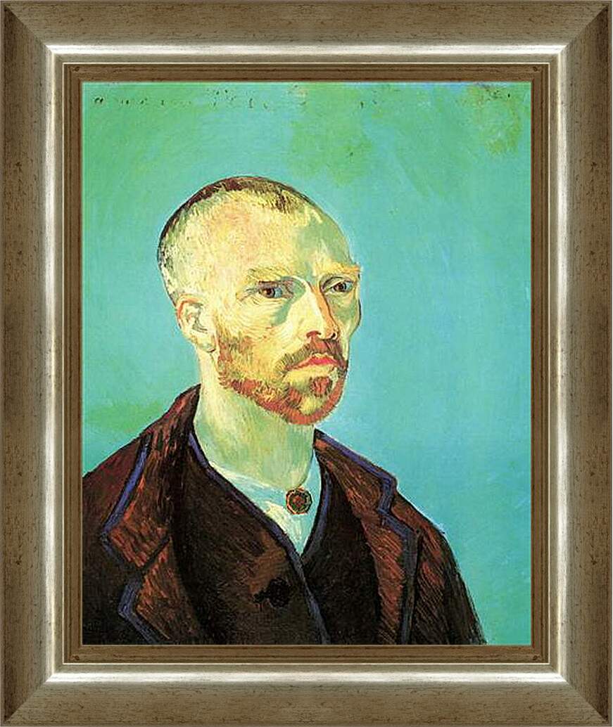 Картина в раме - Self-Portrait Dedicated to Paul Gauguin. Винсент Ван Гог