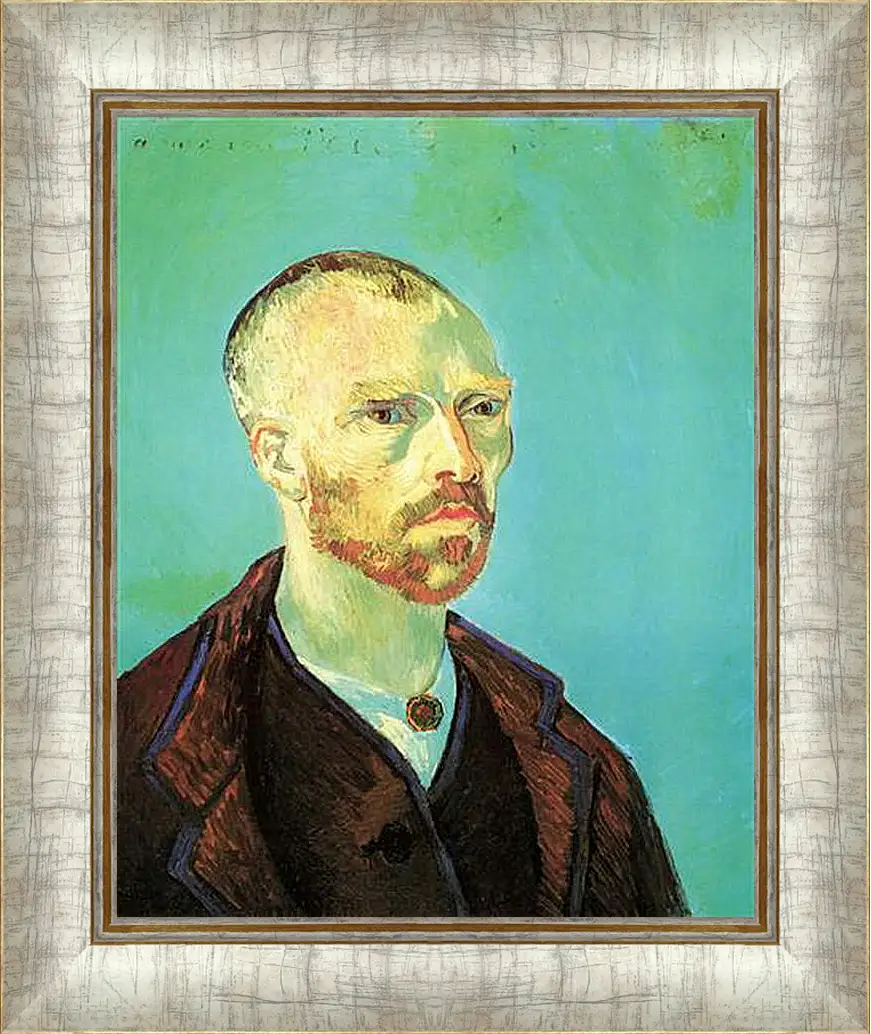 Картина в раме - Self-Portrait Dedicated to Paul Gauguin. Винсент Ван Гог