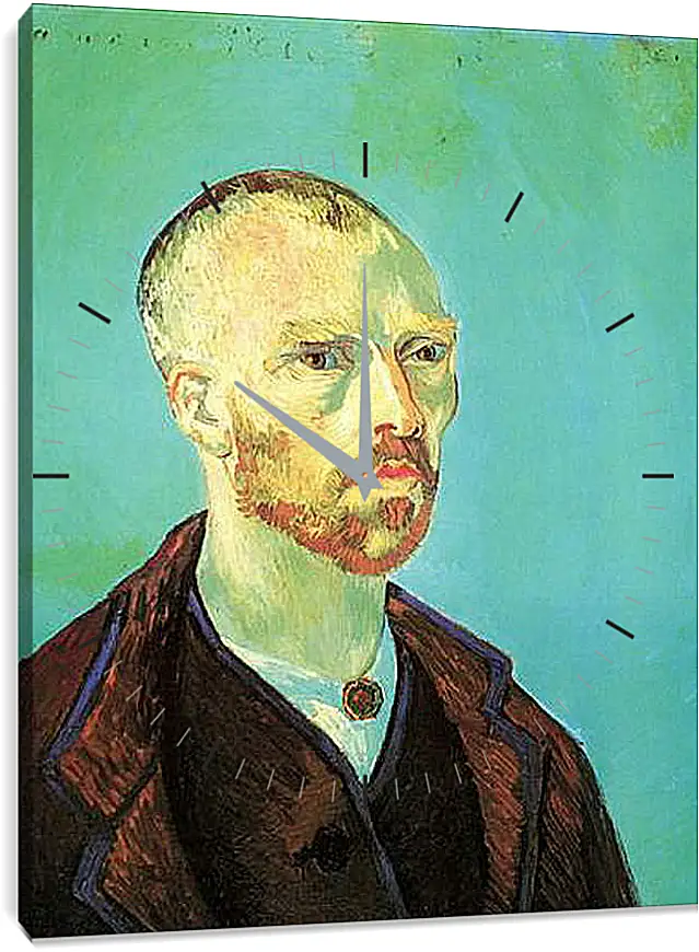 Часы картина - Self-Portrait Dedicated to Paul Gauguin. Винсент Ван Гог