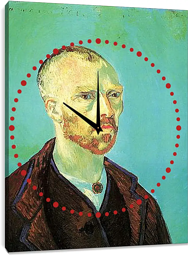 Часы картина - Self-Portrait Dedicated to Paul Gauguin. Винсент Ван Гог