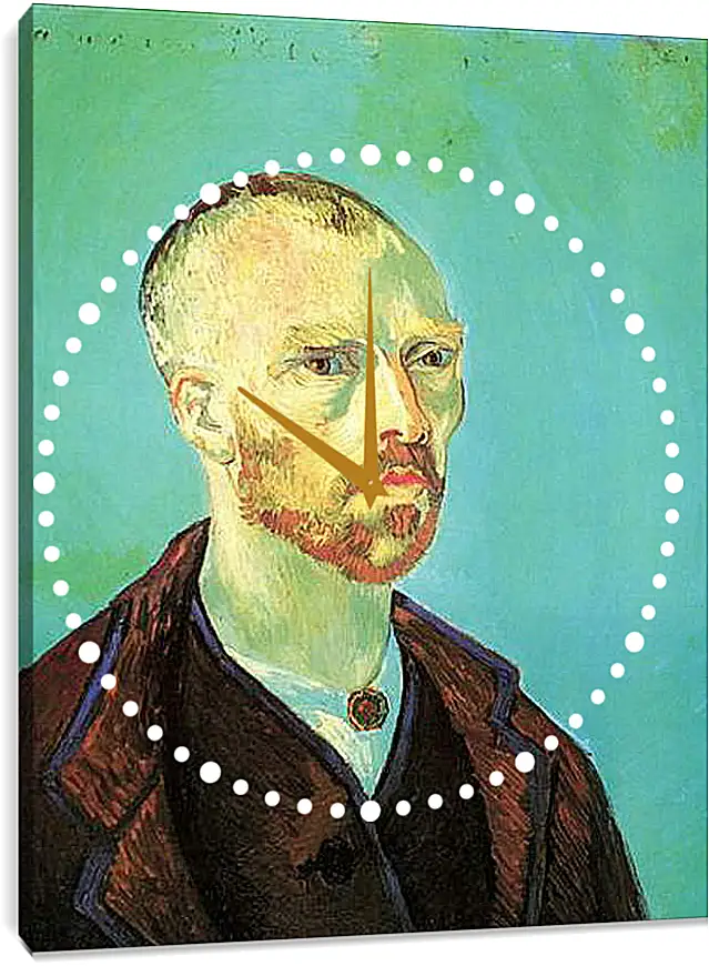 Часы картина - Self-Portrait Dedicated to Paul Gauguin. Винсент Ван Гог