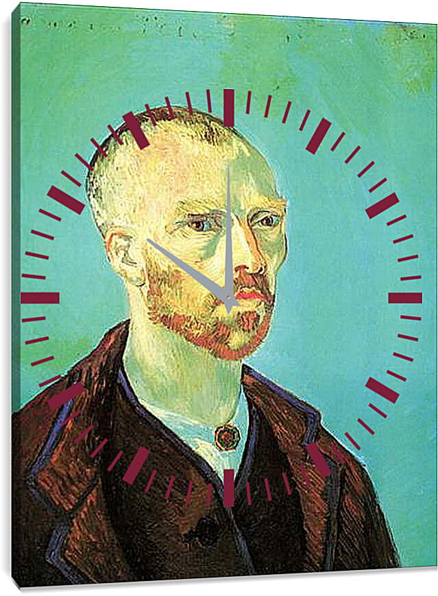Часы картина - Self-Portrait Dedicated to Paul Gauguin. Винсент Ван Гог