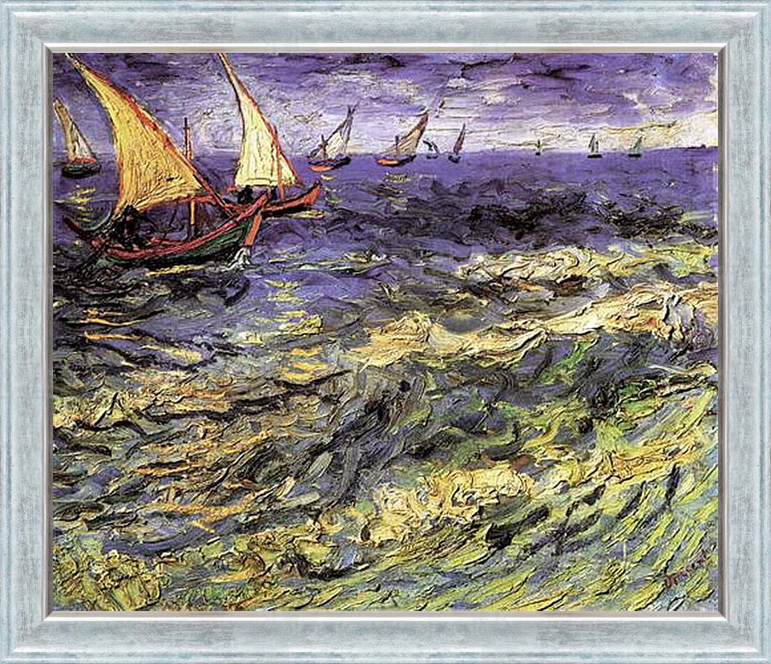Картина в раме - Seascape at Saintes-Maries 2. Винсент Ван Гог