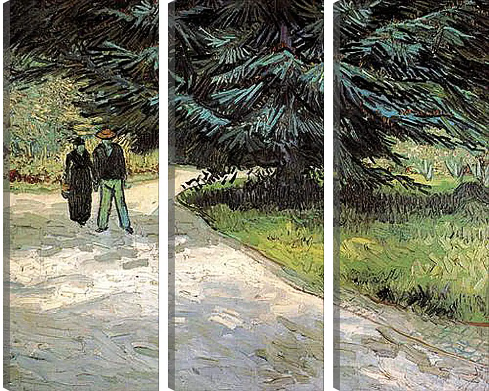 Модульная картина - Public Garden with Couple and Blue Fir Tree The Poet s Garden III. Винсент Ван Гог