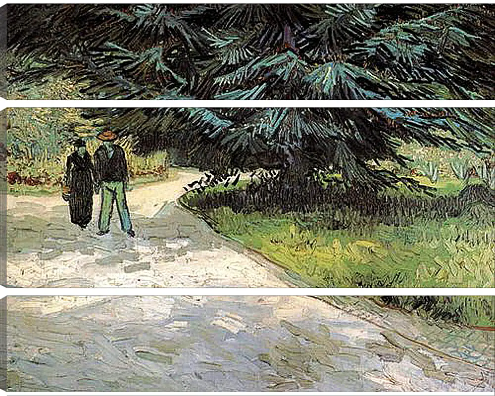 Модульная картина - Public Garden with Couple and Blue Fir Tree The Poet s Garden III. Винсент Ван Гог