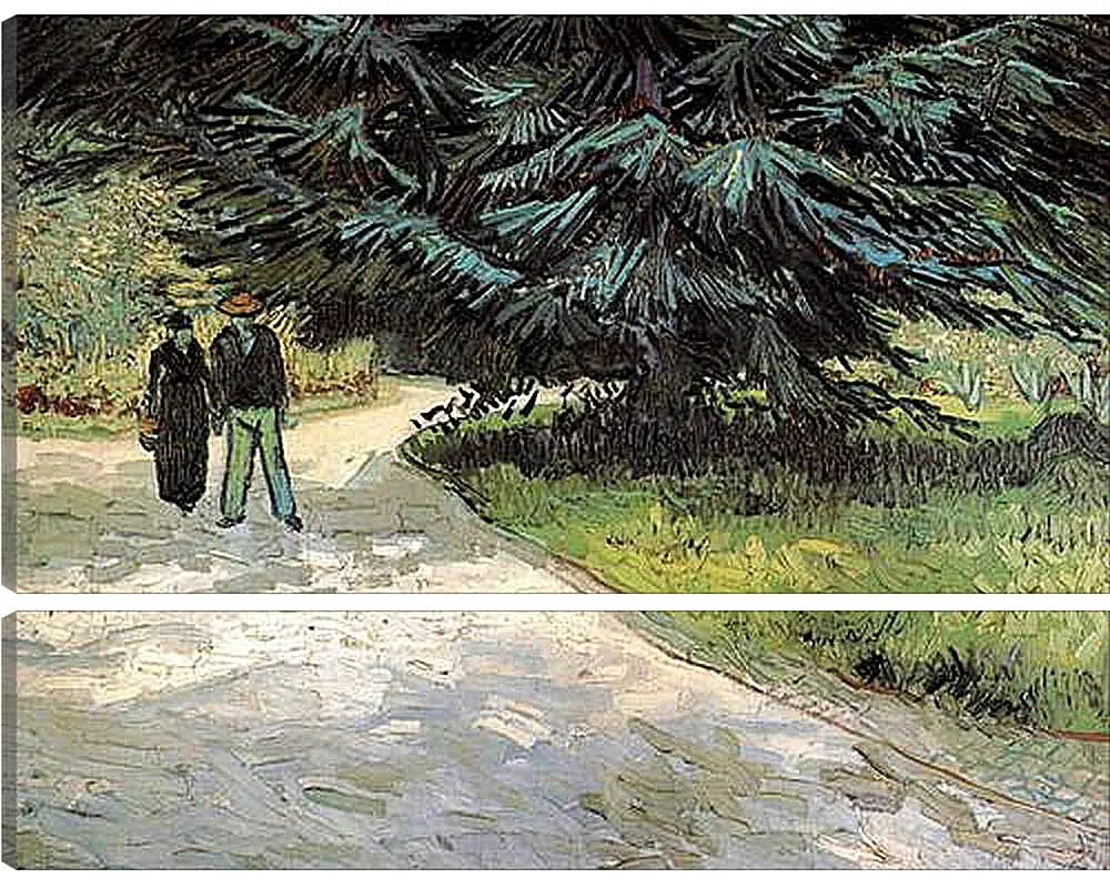 Модульная картина - Public Garden with Couple and Blue Fir Tree The Poet s Garden III. Винсент Ван Гог