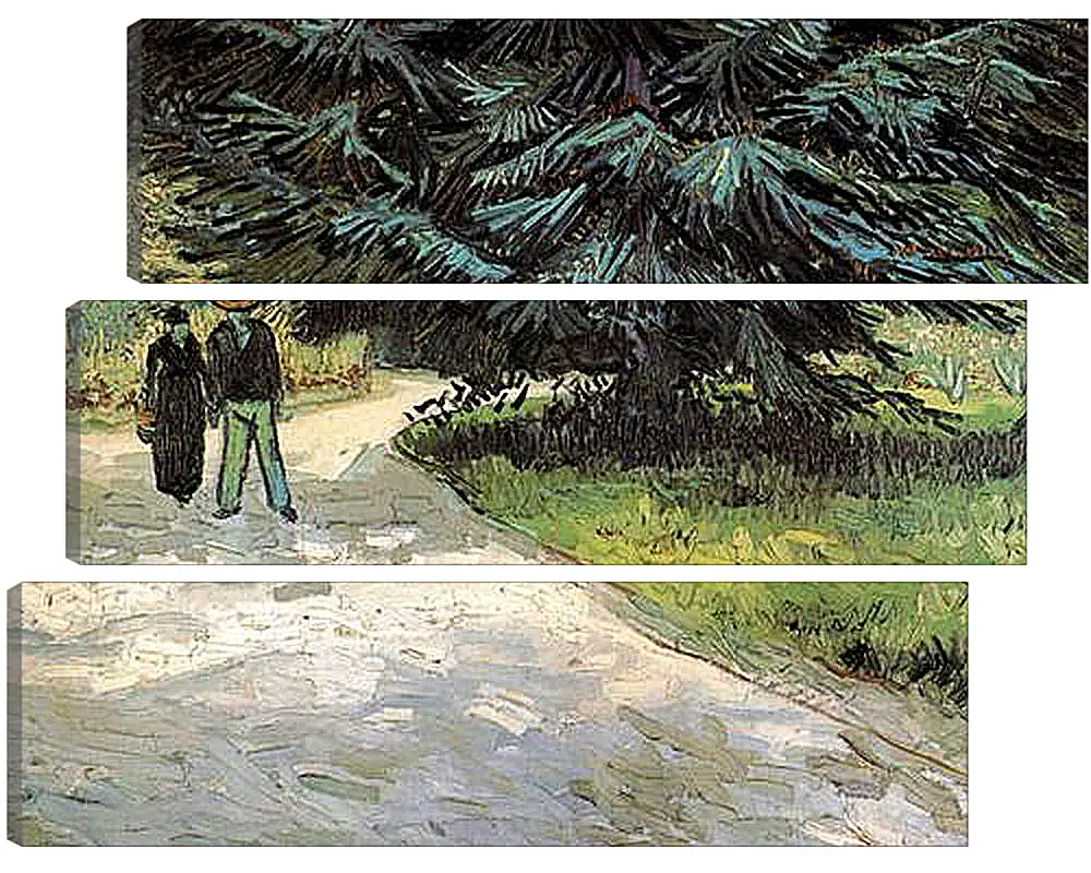 Модульная картина - Public Garden with Couple and Blue Fir Tree The Poet s Garden III. Винсент Ван Гог