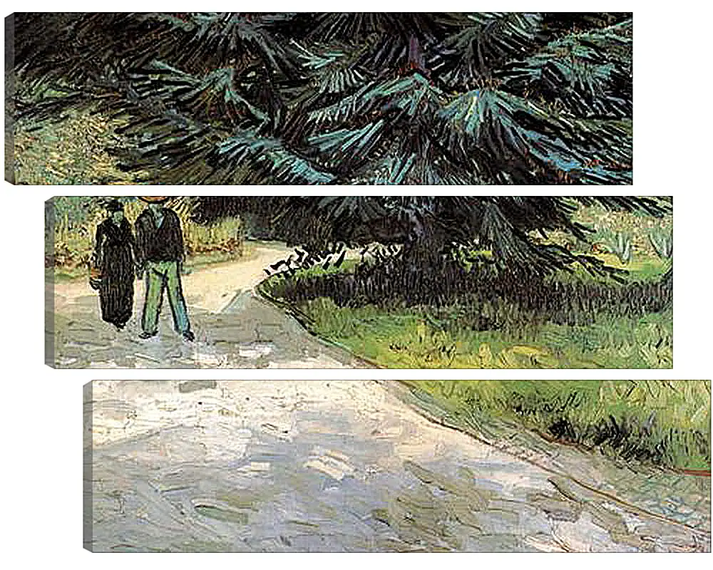 Модульная картина - Public Garden with Couple and Blue Fir Tree The Poet s Garden III. Винсент Ван Гог