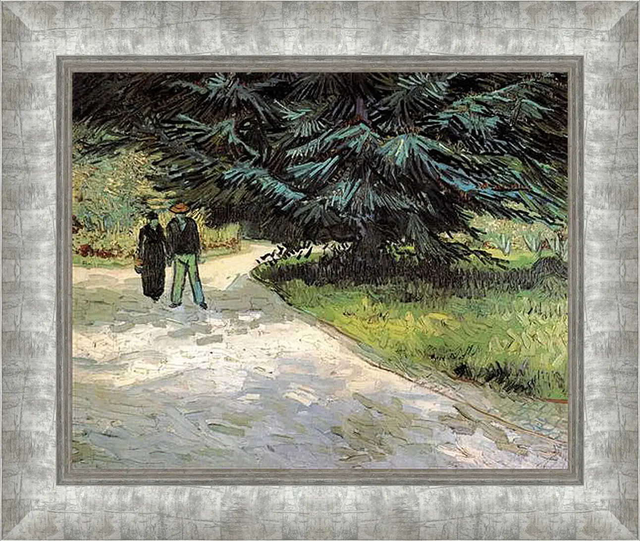 Картина в раме - Public Garden with Couple and Blue Fir Tree The Poet s Garden III. Винсент Ван Гог