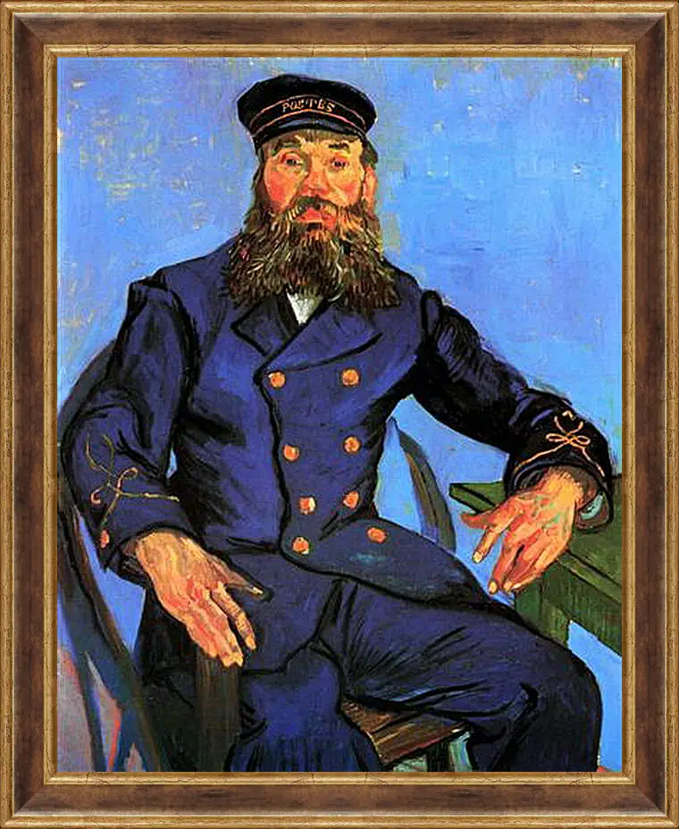 Картина в раме - Portrait of the Postman Joseph Roulin 5. Винсент Ван Гог