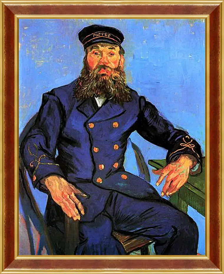 Картина в раме - Portrait of the Postman Joseph Roulin 5. Винсент Ван Гог