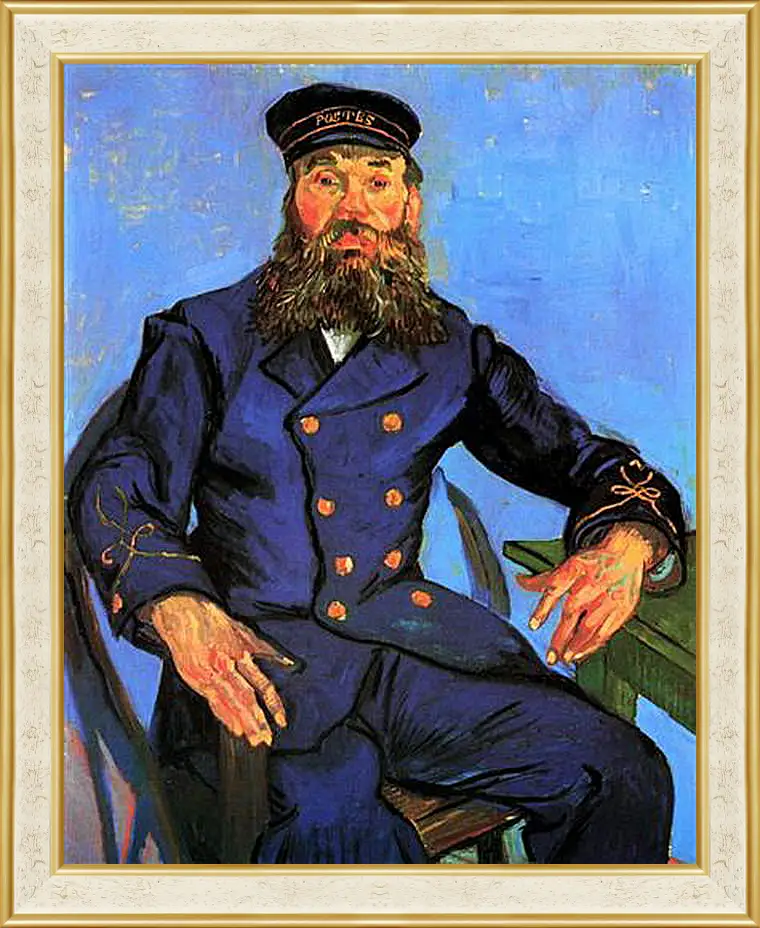 Картина в раме - Portrait of the Postman Joseph Roulin 5. Винсент Ван Гог