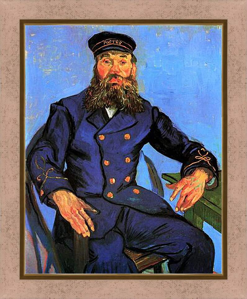 Картина в раме - Portrait of the Postman Joseph Roulin 5. Винсент Ван Гог