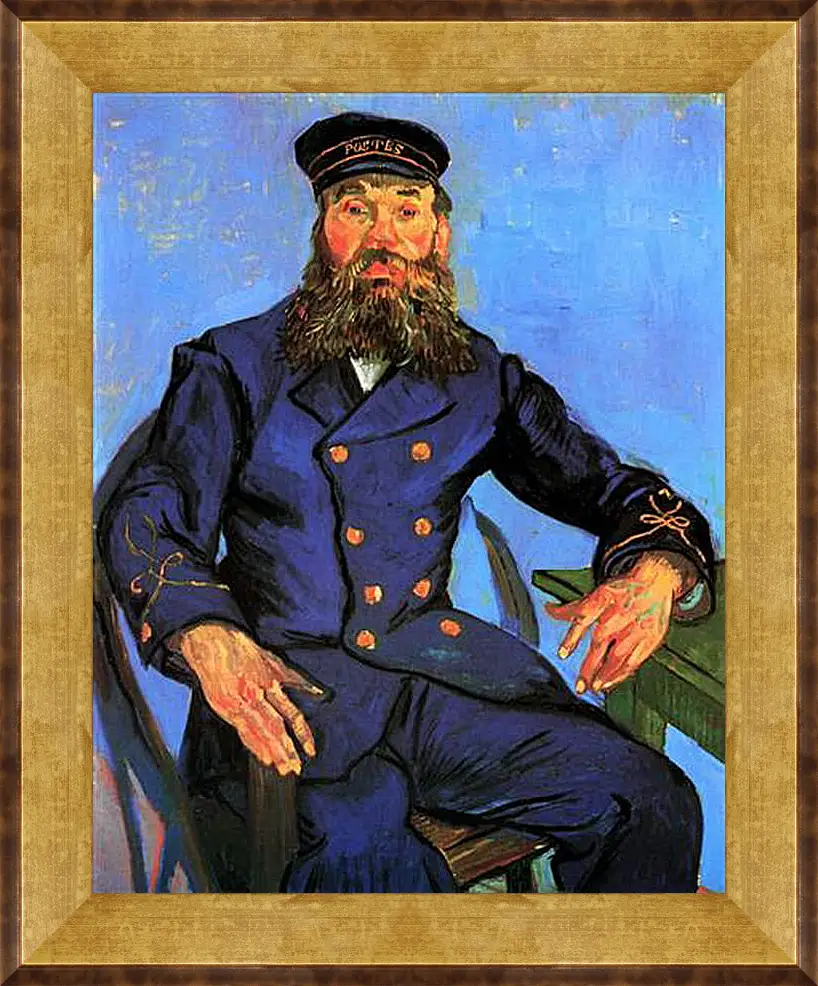 Картина в раме - Portrait of the Postman Joseph Roulin 5. Винсент Ван Гог