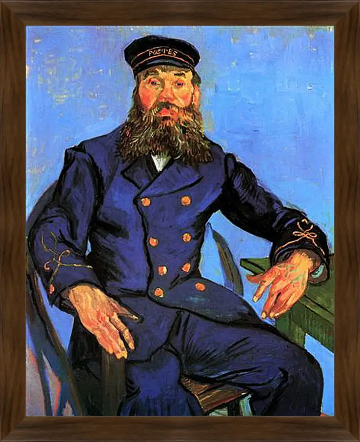 Картина в раме - Portrait of the Postman Joseph Roulin 5. Винсент Ван Гог