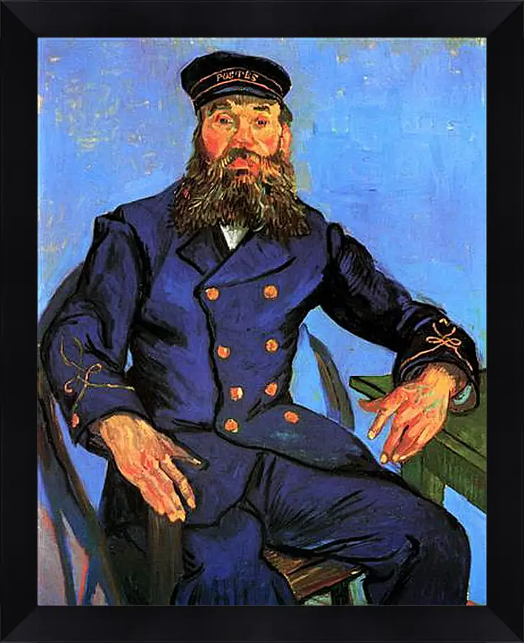 Картина в раме - Portrait of the Postman Joseph Roulin 5. Винсент Ван Гог