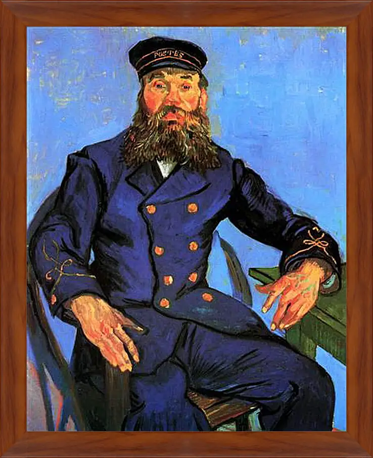 Картина в раме - Portrait of the Postman Joseph Roulin 5. Винсент Ван Гог