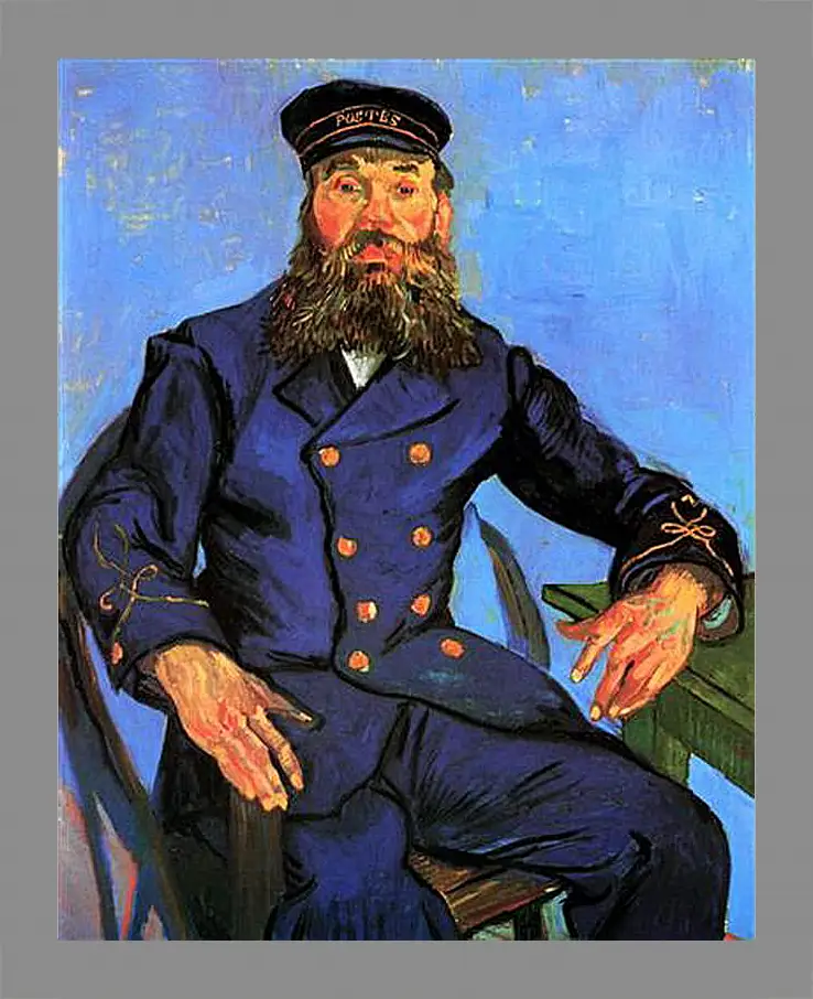 Картина в раме - Portrait of the Postman Joseph Roulin 5. Винсент Ван Гог