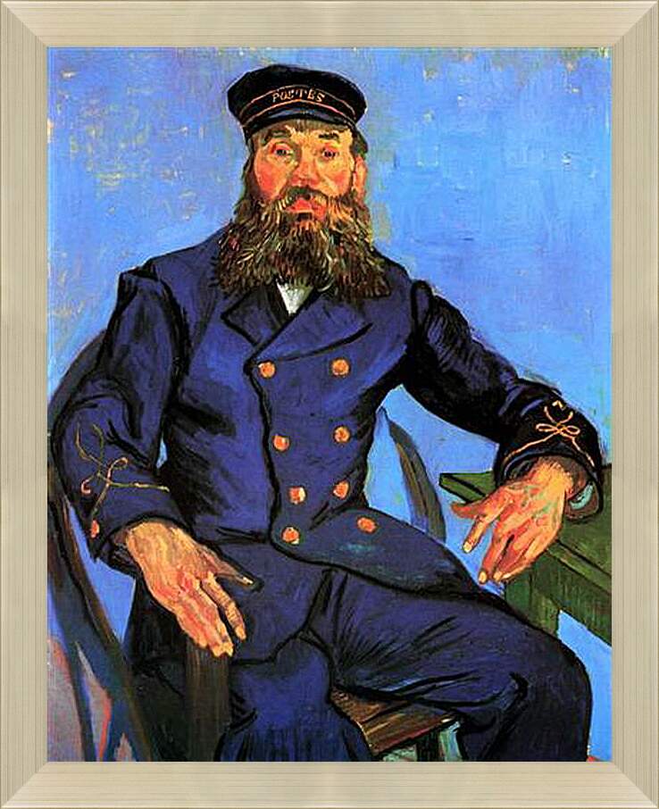 Картина в раме - Portrait of the Postman Joseph Roulin 5. Винсент Ван Гог