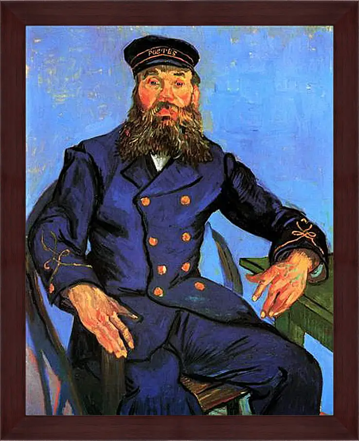 Картина в раме - Portrait of the Postman Joseph Roulin 5. Винсент Ван Гог