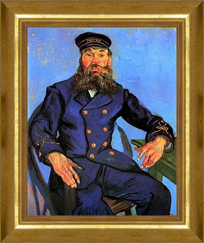 Картина в раме - Portrait of the Postman Joseph Roulin 5. Винсент Ван Гог