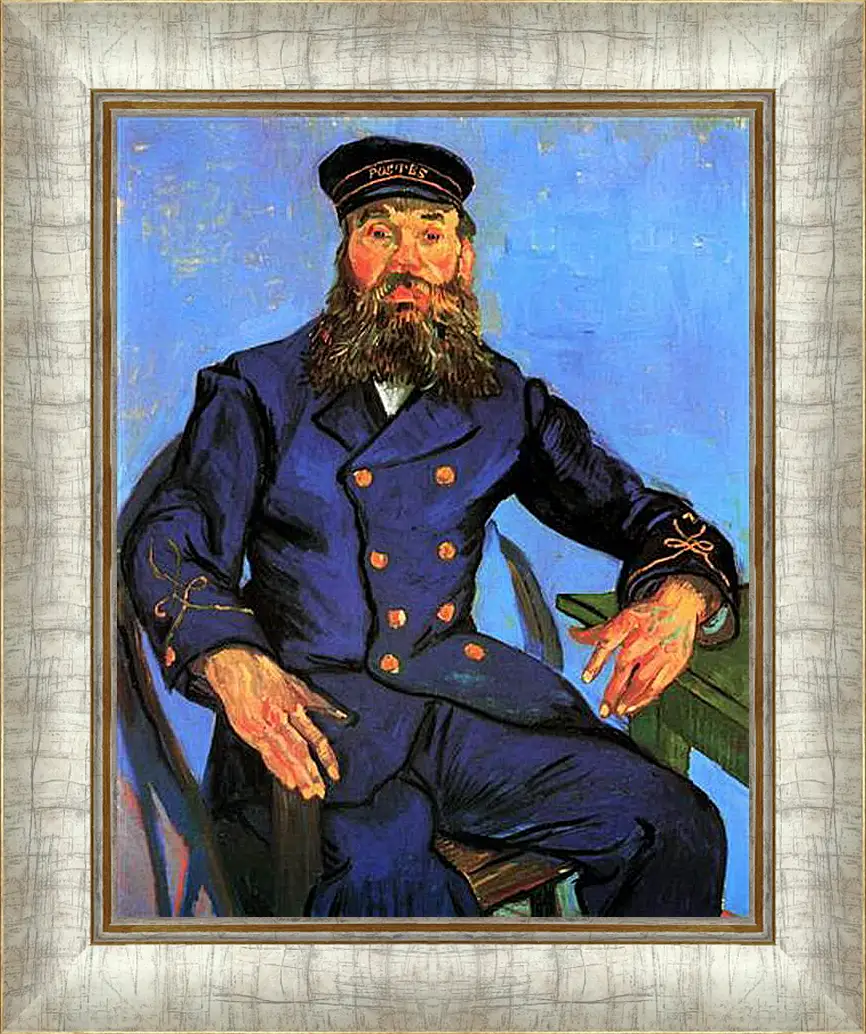 Картина в раме - Portrait of the Postman Joseph Roulin 5. Винсент Ван Гог