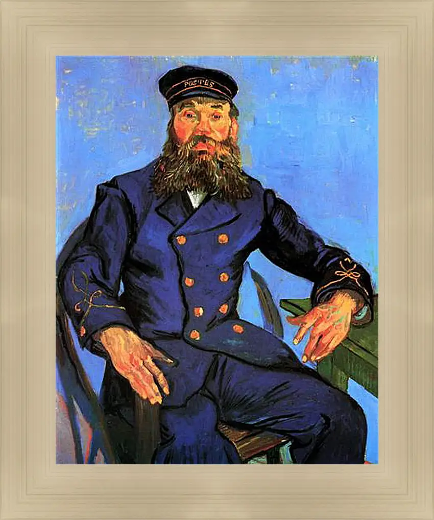 Картина в раме - Portrait of the Postman Joseph Roulin 5. Винсент Ван Гог