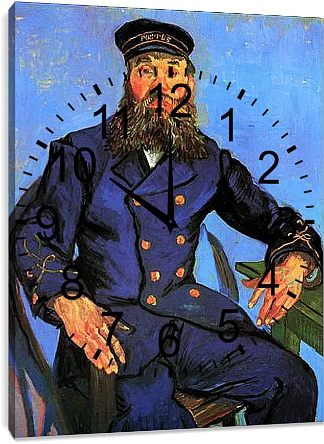 Часы картина - Portrait of the Postman Joseph Roulin 5. Винсент Ван Гог