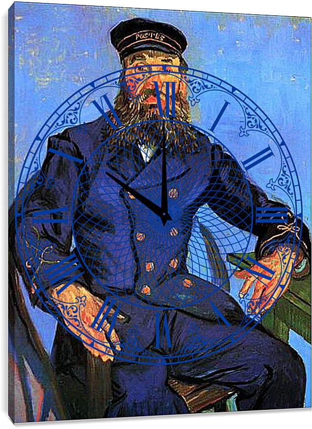 Часы картина - Portrait of the Postman Joseph Roulin 5. Винсент Ван Гог
