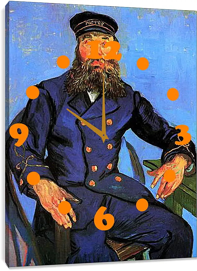 Часы картина - Portrait of the Postman Joseph Roulin 5. Винсент Ван Гог