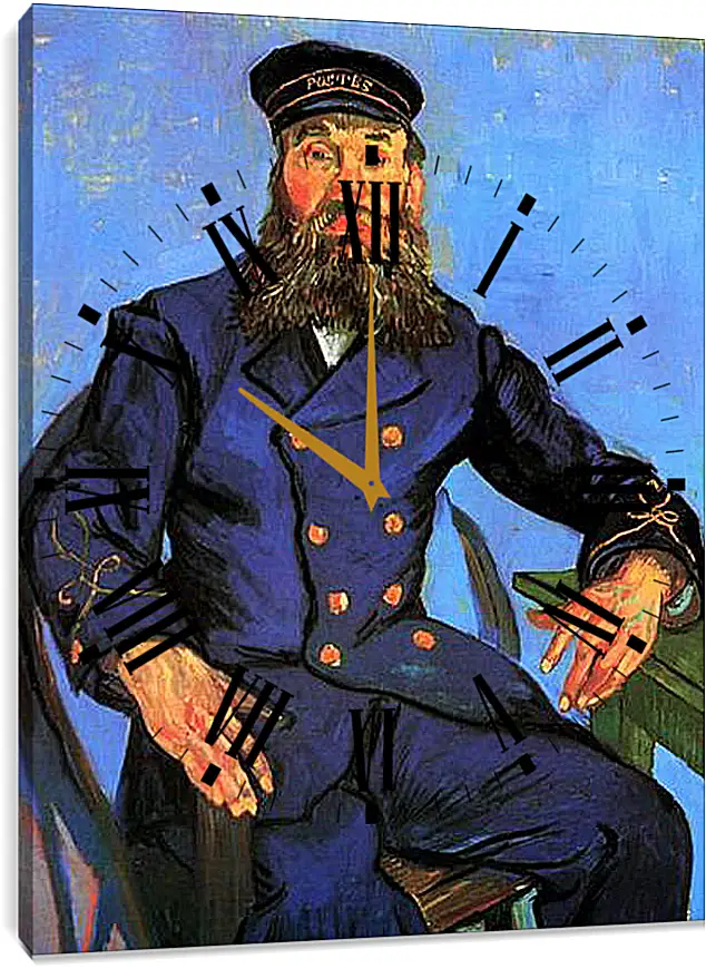 Часы картина - Portrait of the Postman Joseph Roulin 5. Винсент Ван Гог