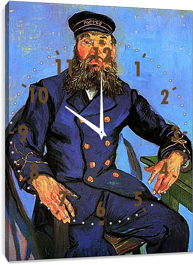 Часы картина - Portrait of the Postman Joseph Roulin 5. Винсент Ван Гог