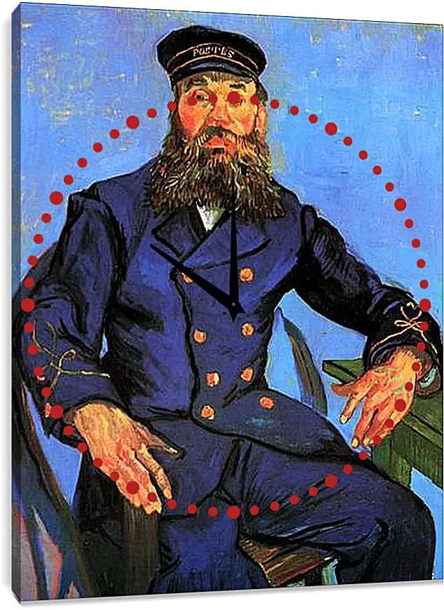 Часы картина - Portrait of the Postman Joseph Roulin 5. Винсент Ван Гог