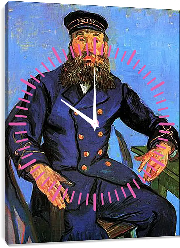 Часы картина - Portrait of the Postman Joseph Roulin 5. Винсент Ван Гог