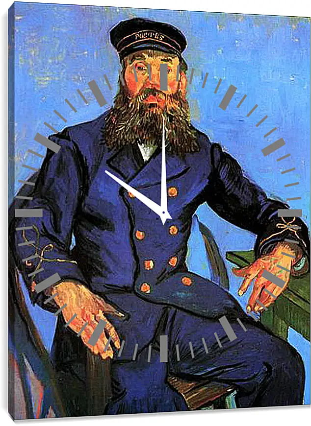 Часы картина - Portrait of the Postman Joseph Roulin 5. Винсент Ван Гог