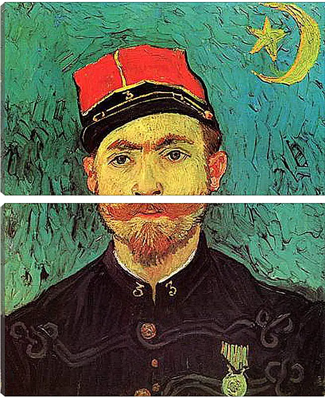 Модульная картина - Portrait of Milliet, Second Lieutenant of the Zouaves. Винсент Ван Гог