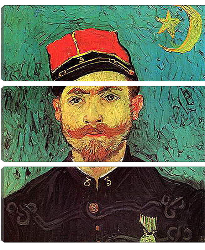 Модульная картина - Portrait of Milliet, Second Lieutenant of the Zouaves. Винсент Ван Гог
