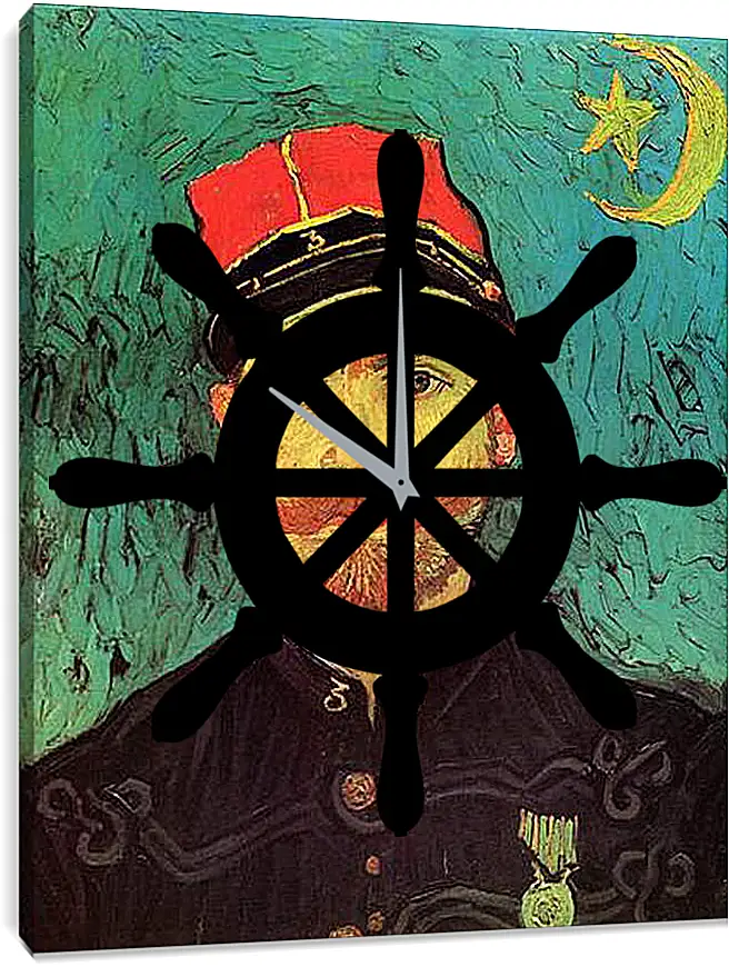 Часы картина - Portrait of Milliet, Second Lieutenant of the Zouaves. Винсент Ван Гог
