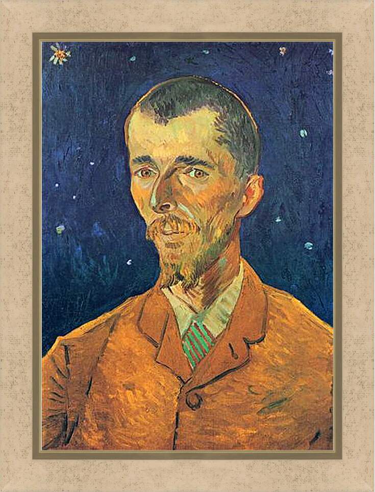 Картина в раме - Portrait of Eugene Boch. Винсент Ван Гог