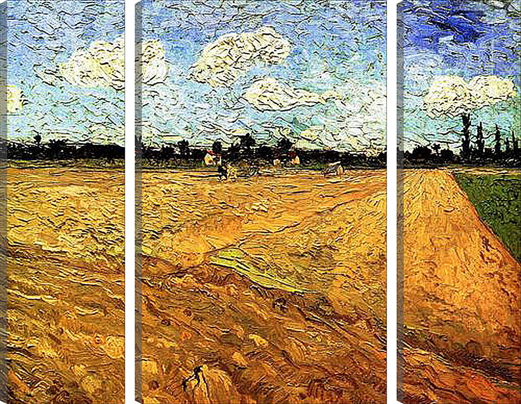 Модульная картина - Ploughed Field. Винсент Ван Гог